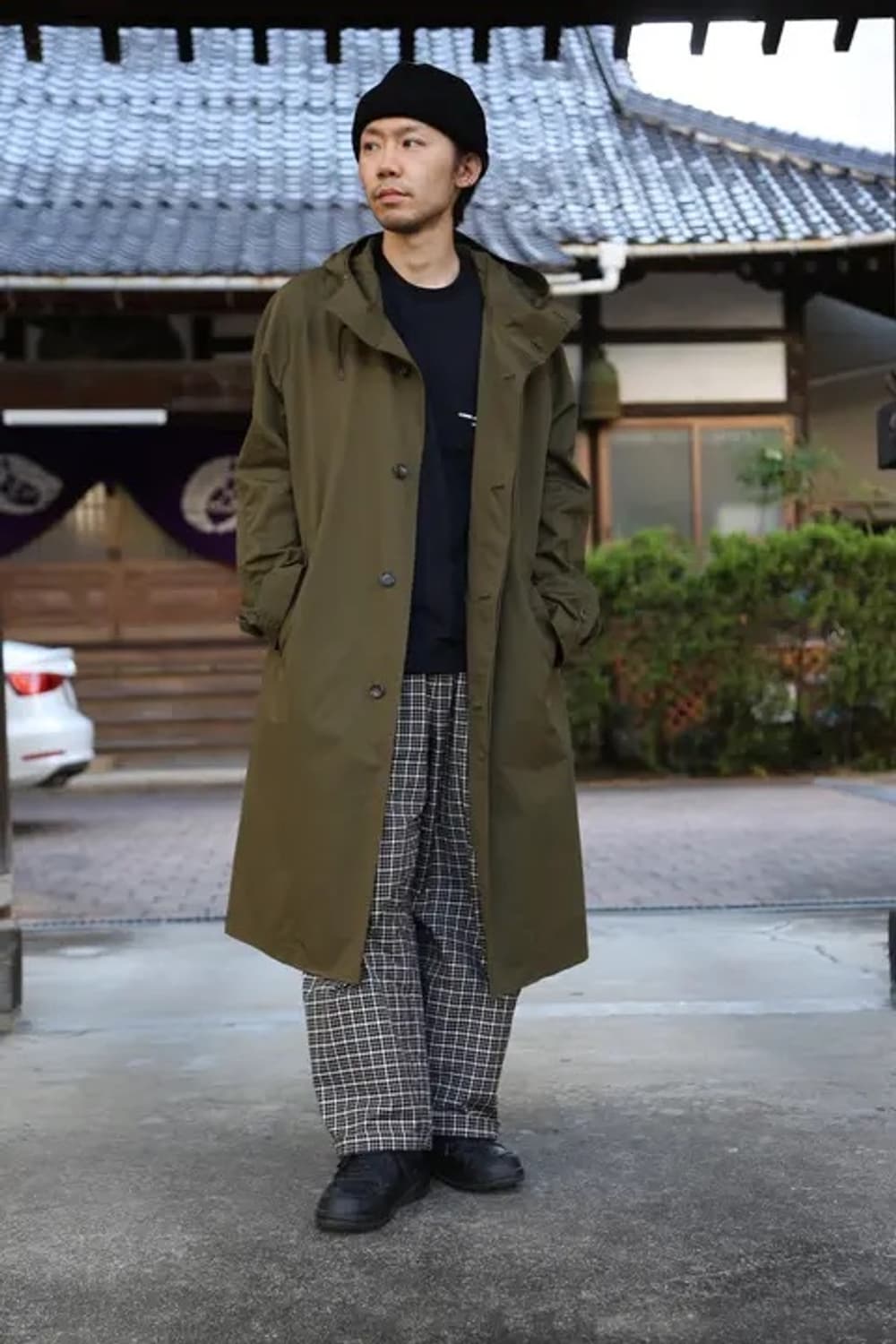 꼼데가르송 옴므 후디드 코트 카키 20AW HF-C001 상품이미지1