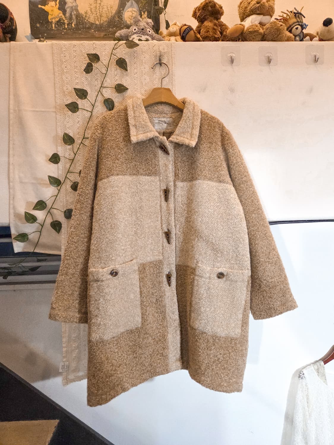 토글 버튼 보송보송 코트 상품이미지1