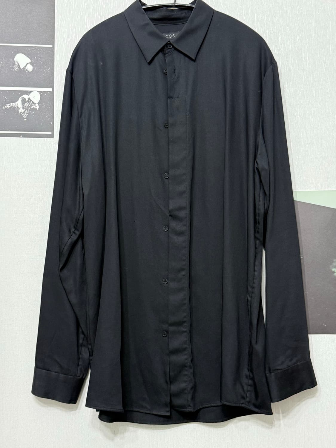 cos lyocell 라이오셀 블랙 셔츠 상품이미지1