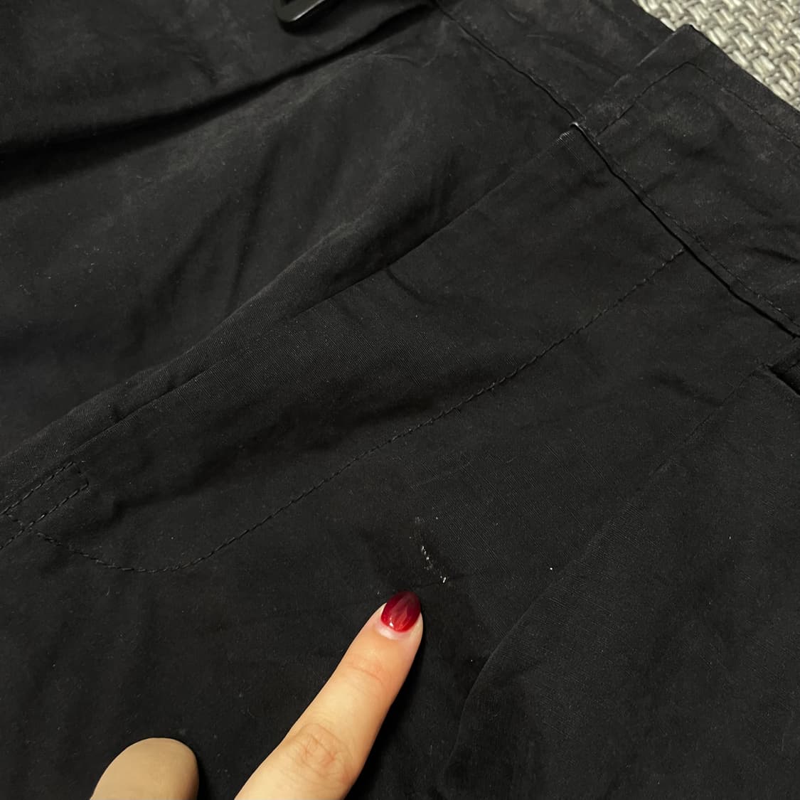 (밴딩) 앵글런 블랙 카코 와이드 데님 팬츠 상품이미지5
