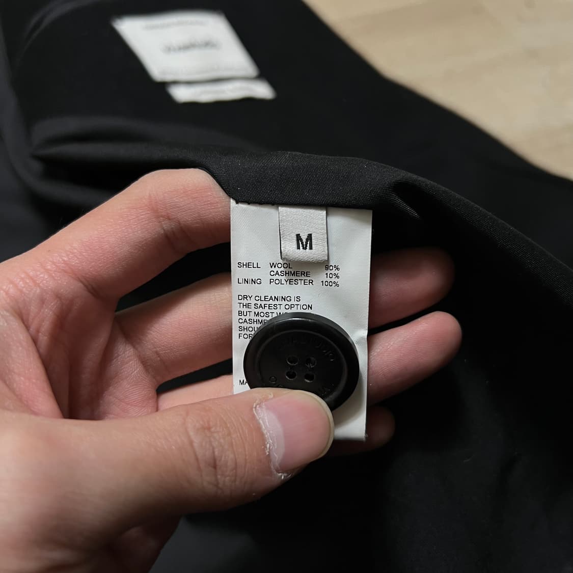 비바스튜디오 미니멀 캐시미어 블렌디드 싱글 롱코트 [블랙] M/95 상품이미지5