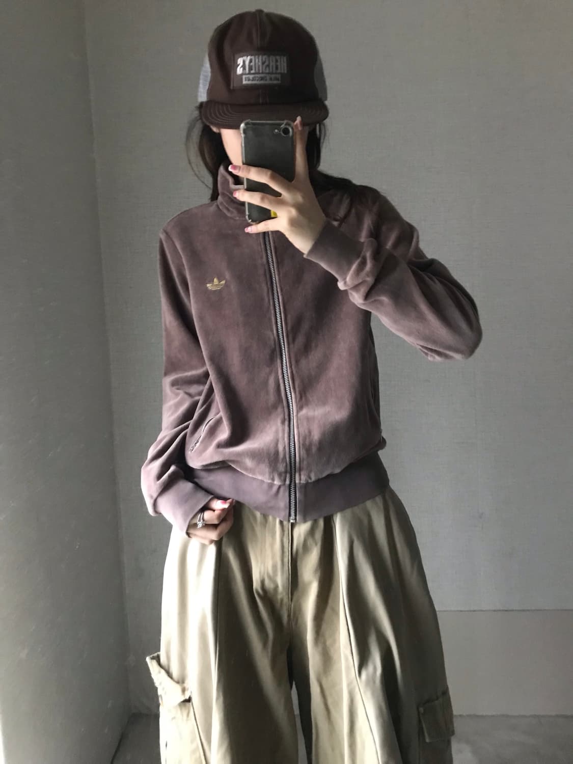 아디다스 브라운 벨벳 져지 상품이미지1