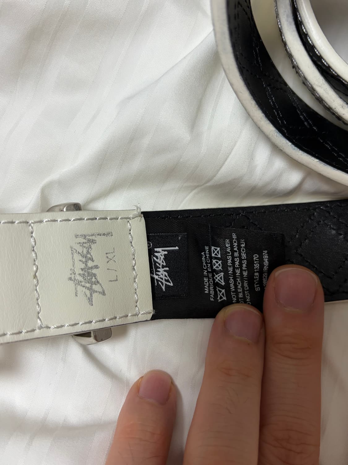 L-XL)스투시 아가일 벨트 크림 상품이미지2