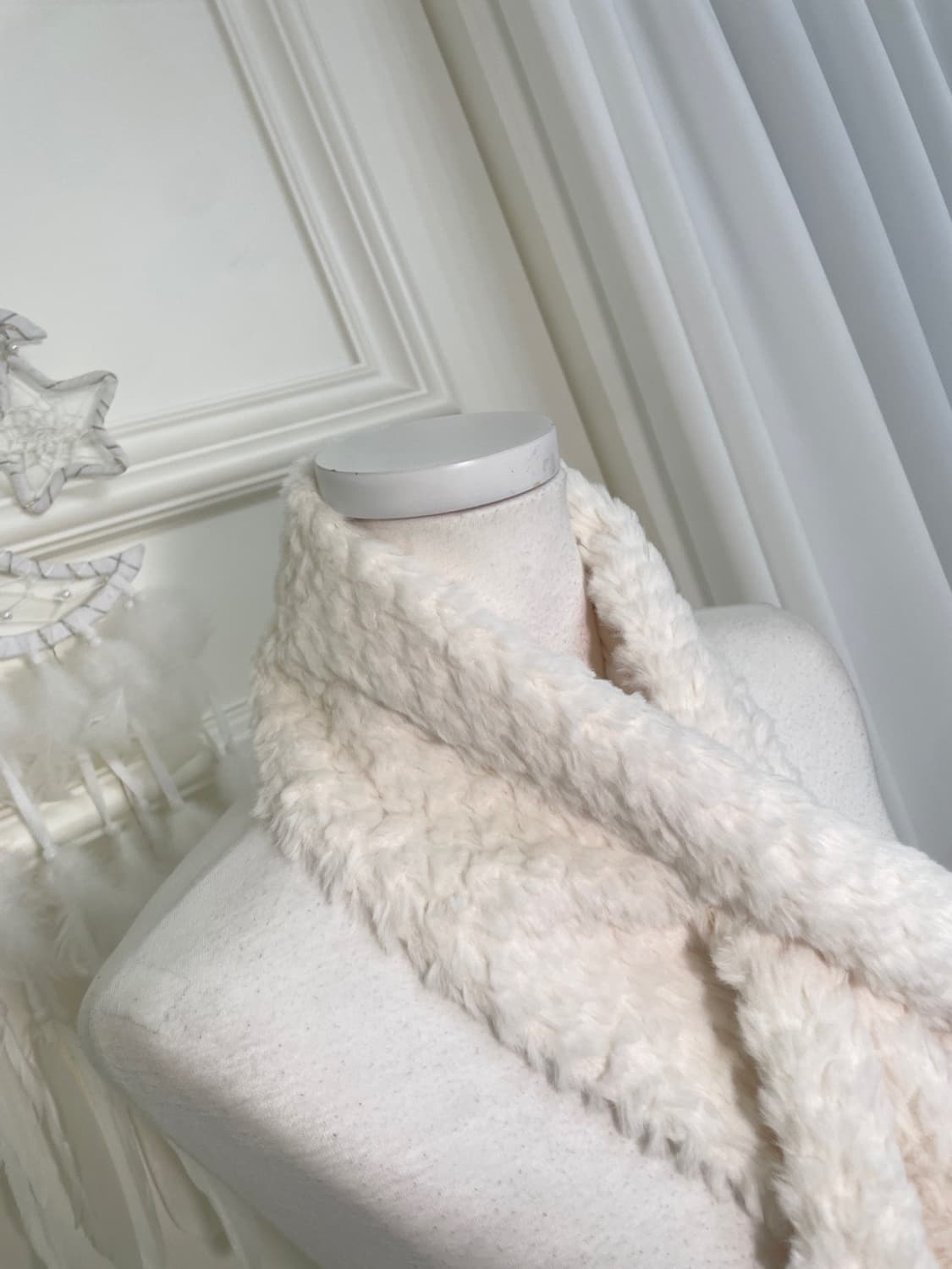 cream fur cute muffler 상품이미지3