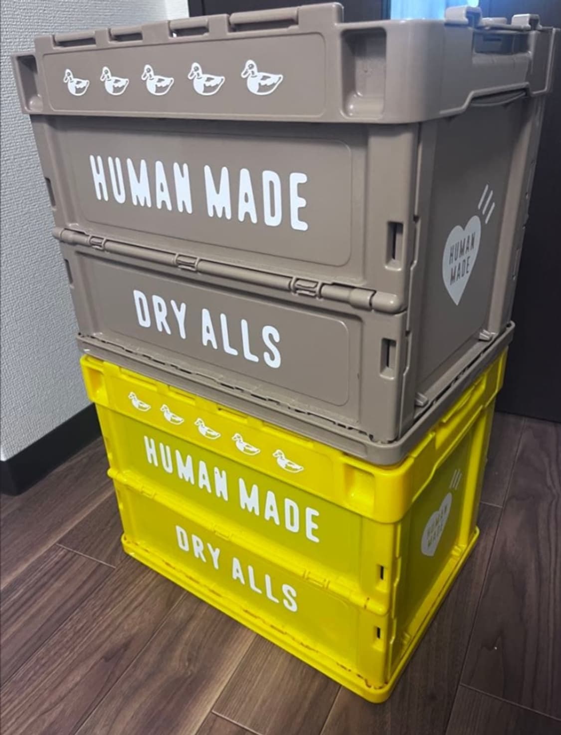 (베이지,옐로우 세트) HUMAN MADE 휴먼메이드 폴딩박스 20L 상품이미지1