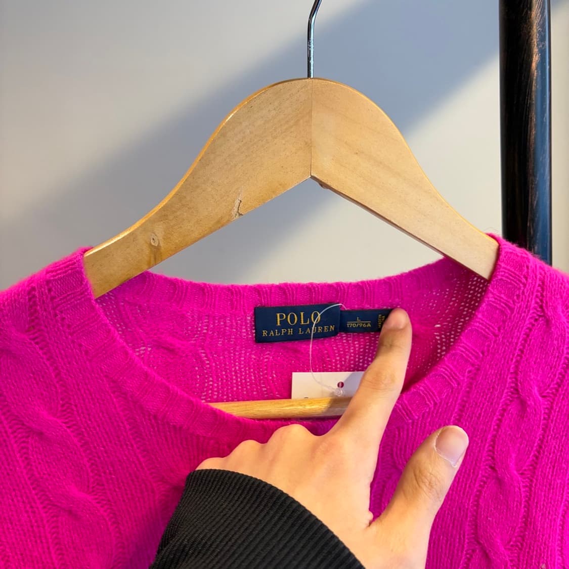 15891 - 폴로 랄프로렌 핑크 케이블 울 니트 (울 90% 캐시미어  상품이미지5