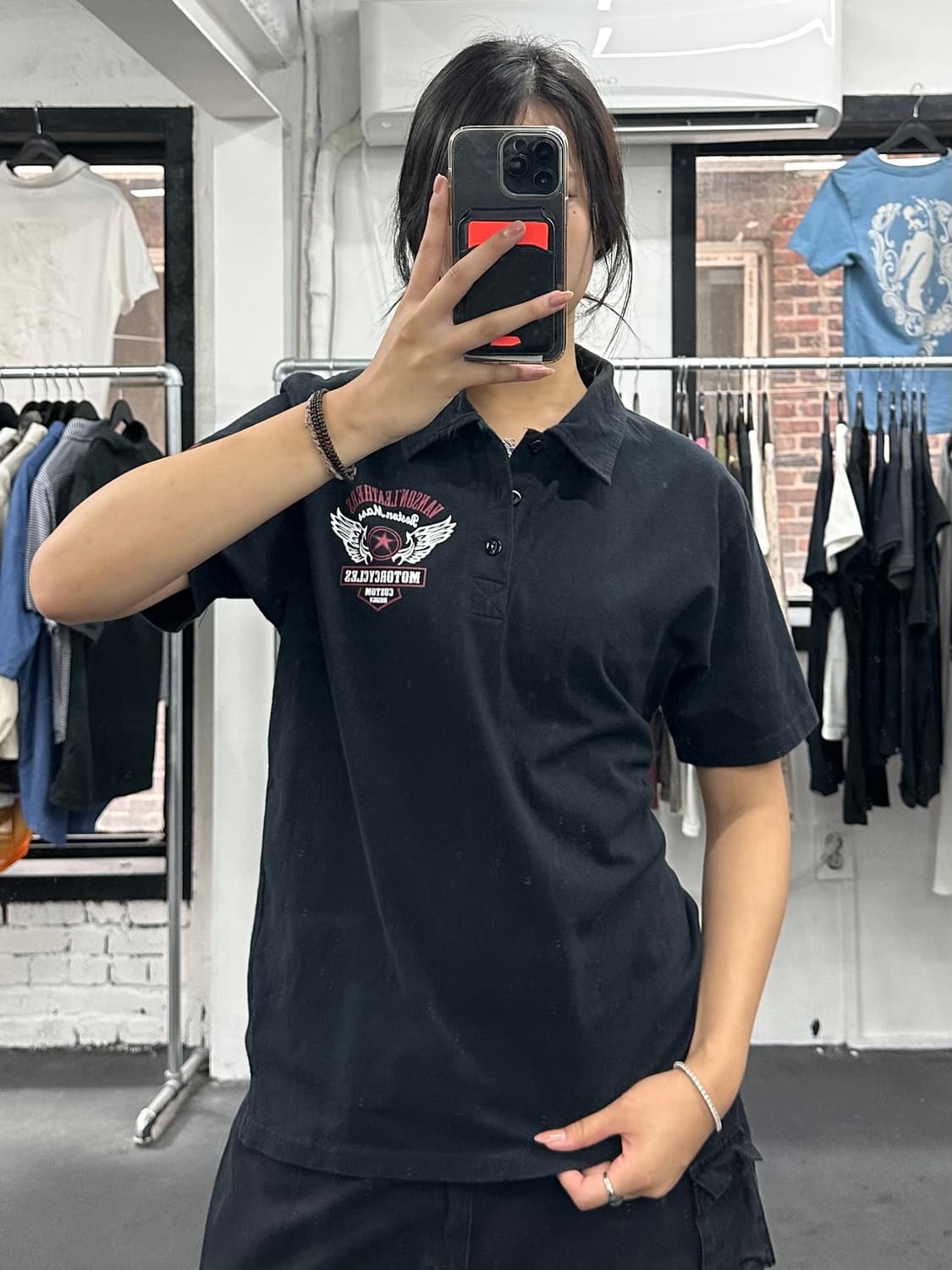 밴슨 레더 빅로고 카라 티셔츠 상품이미지3