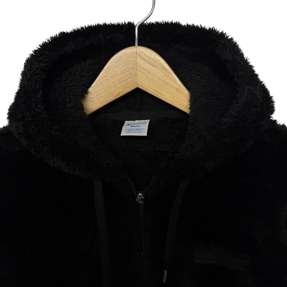 챔피온 로고 양털 후리스 후드집업 상품이미지2