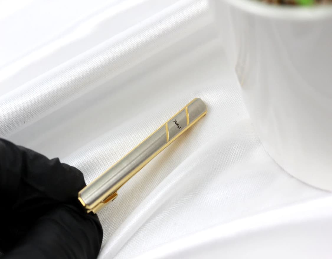 입생로랑 A+등급 5.2cm 남자 명품 넥타이핀 빈티지 상품이미지4