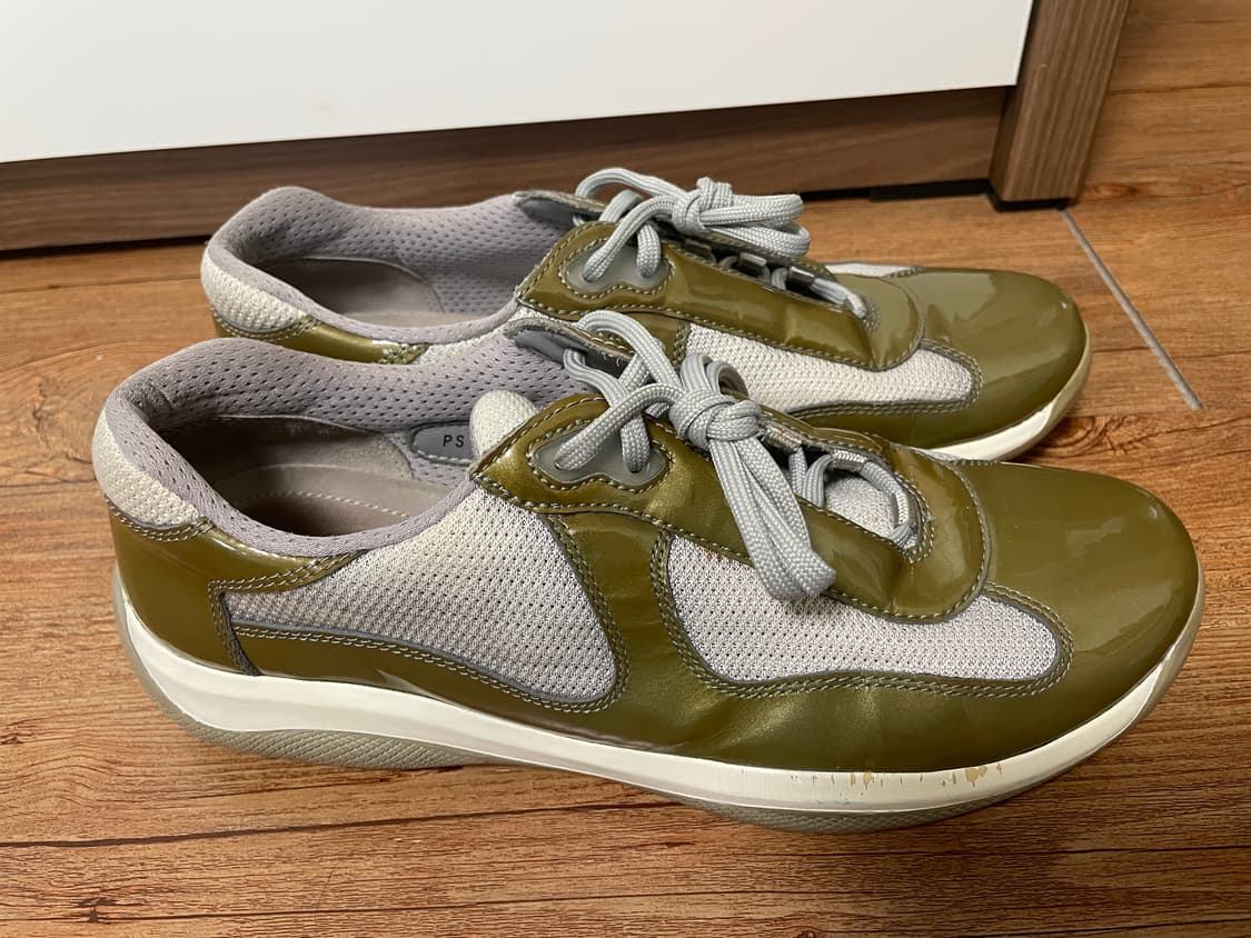 프라다 아메리카컵 올리브 그린 UK7.5 상품이미지4