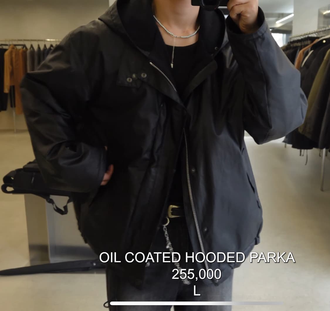 토니웩 오일 코티드 후디드 파카 상품이미지1