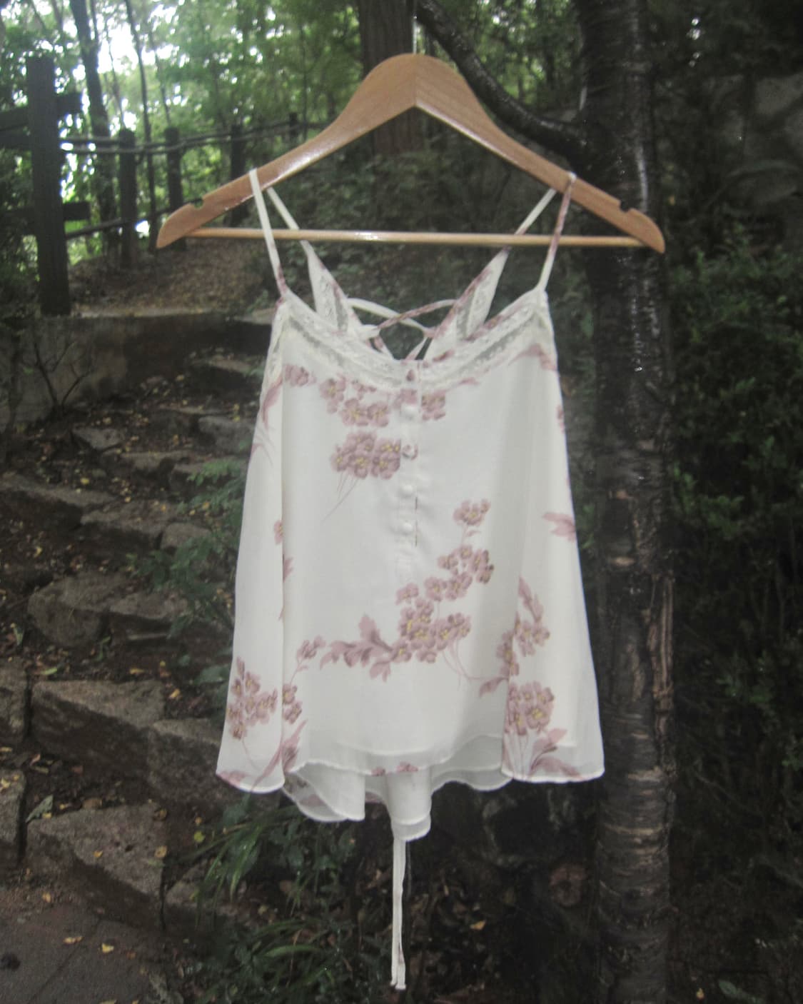 vintage flower sleeveless top 상품이미지1
