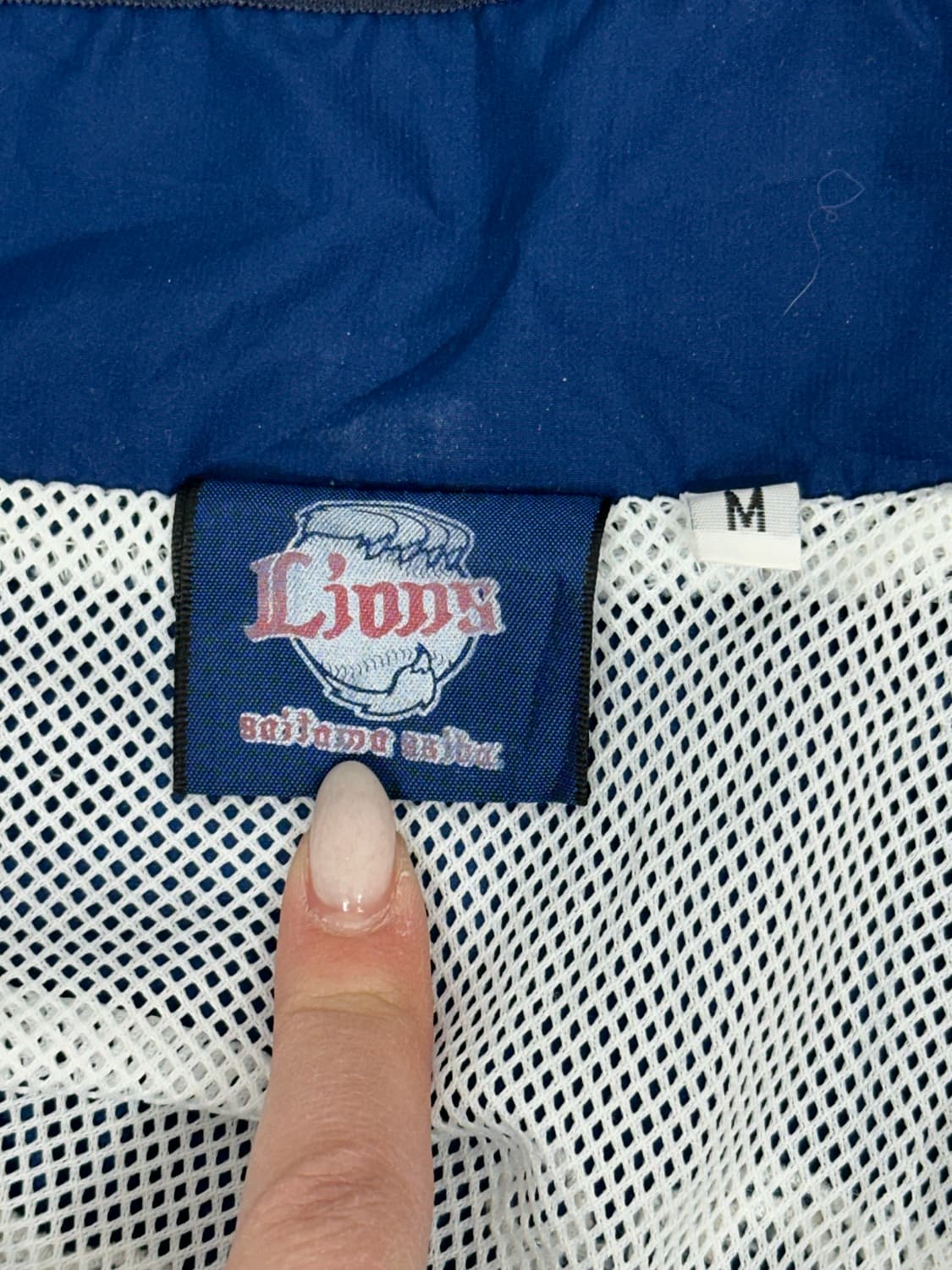 일본 빈티지 lions 네이비 유니폼 바람막이 자켓 M 상품이미지7