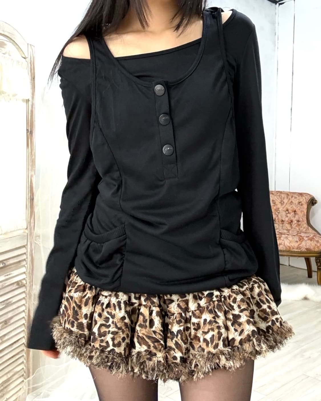 Heaven and Earth Hoodie Layered top 상품이미지4