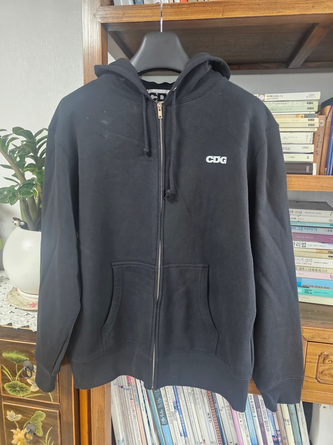 한국에서 못구하는(새상품)CDG 꼼데가르송 백로고 후드집업 팔아요 상품이미지2