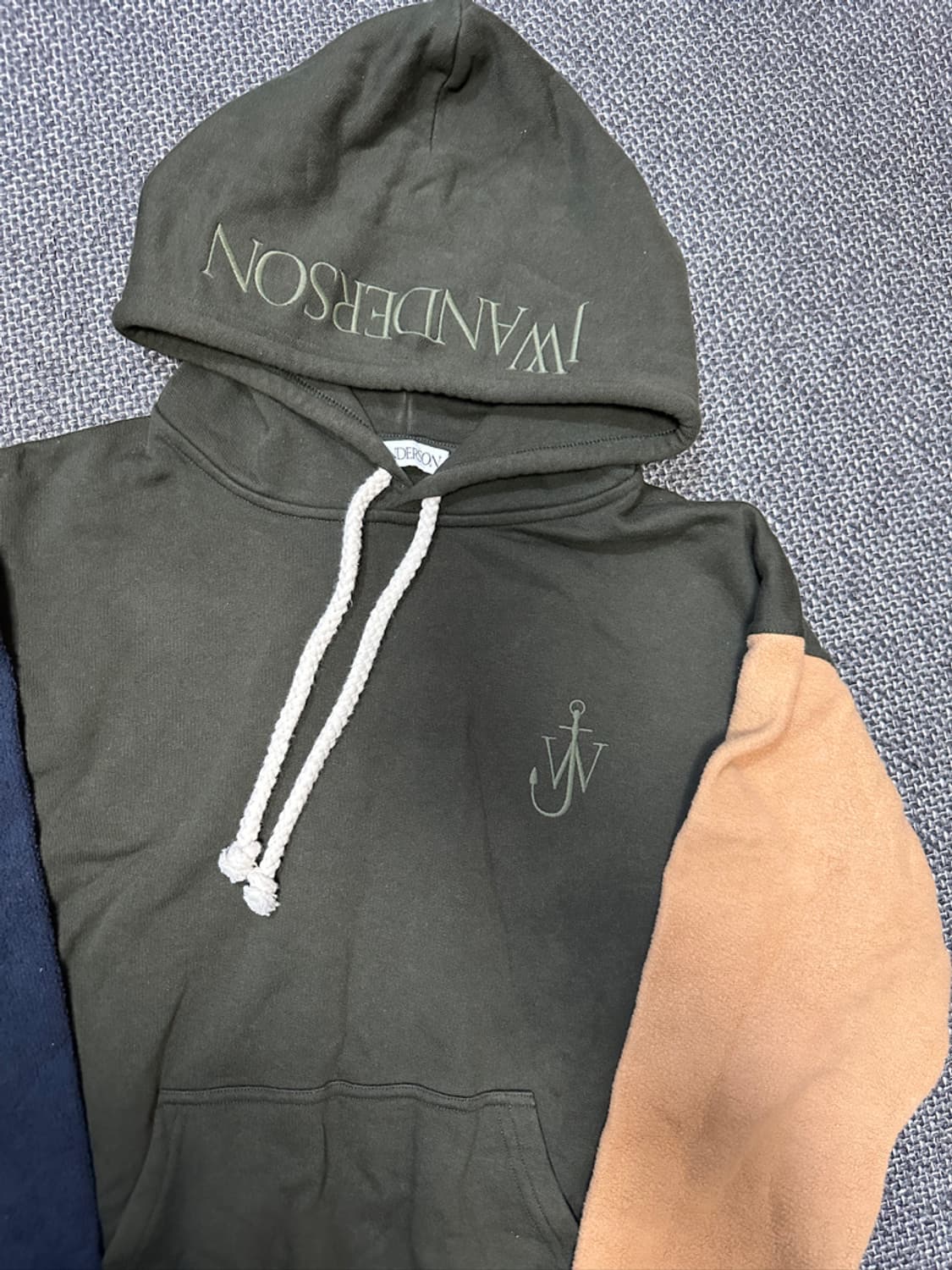 jw anderson 후리스 컬러블록 후드 상품이미지4