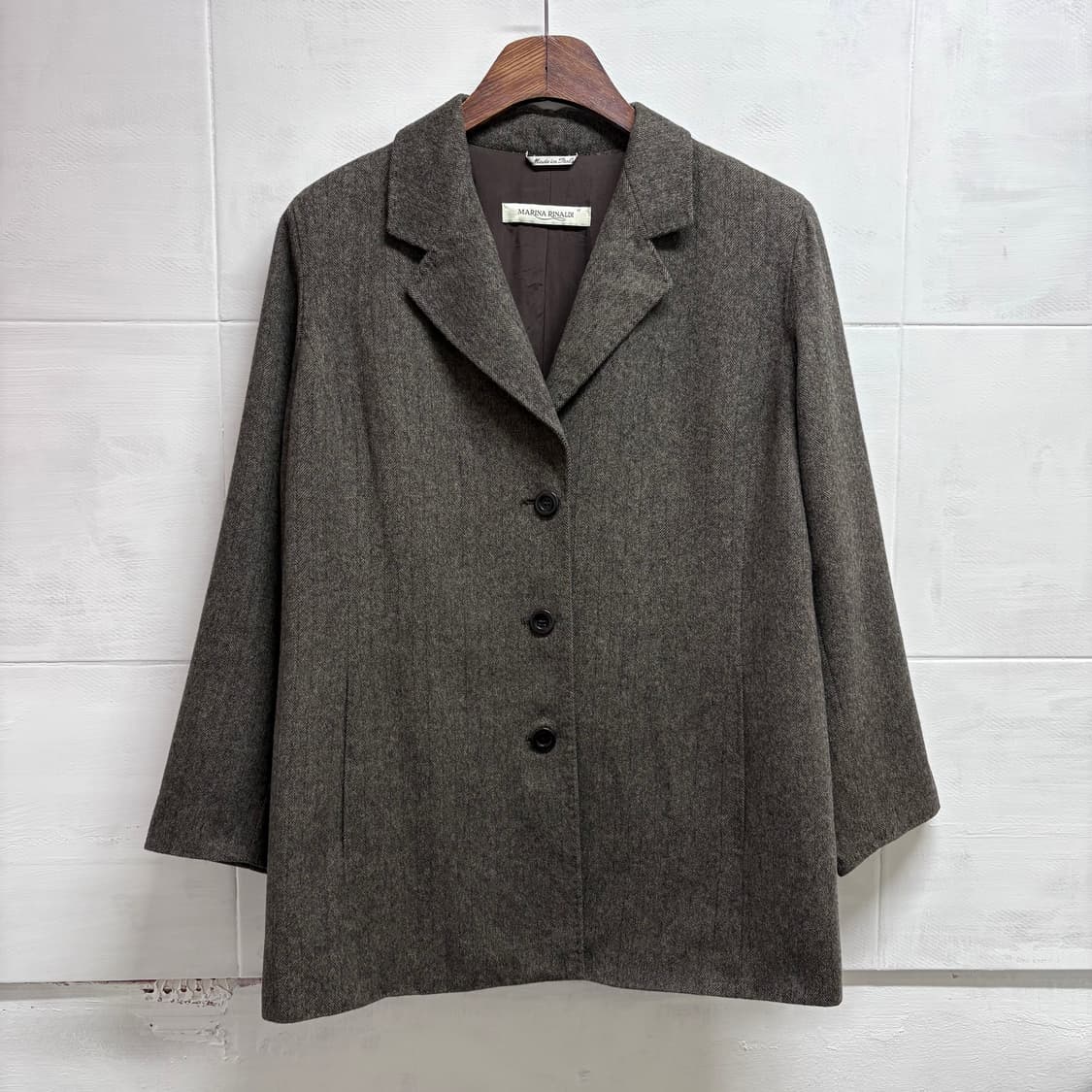 MAXMARA MARINA RINALDI 울앙고라 헤링본 자켓  상품이미지1