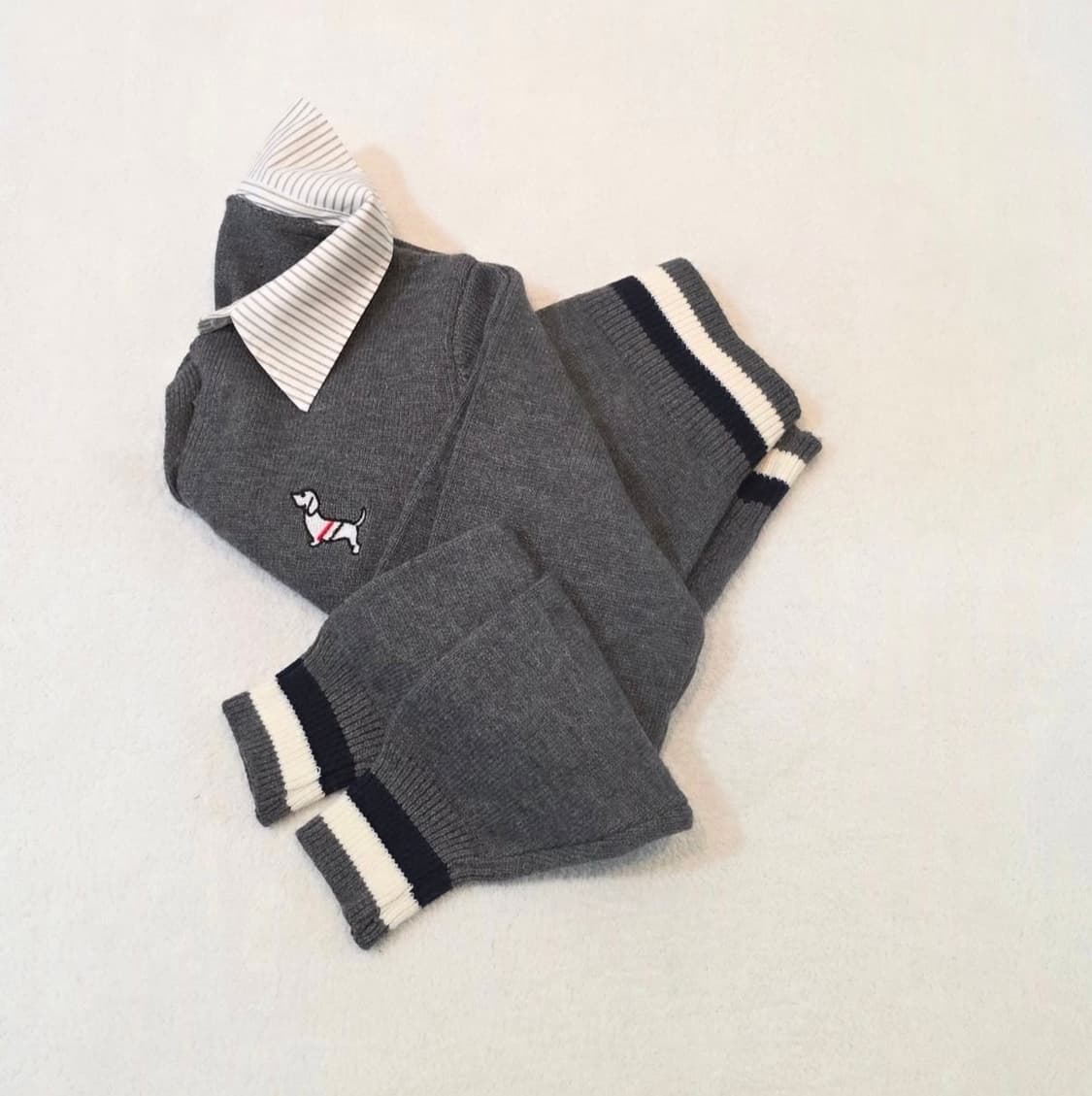 (여성) 닥스훈트 자수 넥카라 가디건 상품이미지6