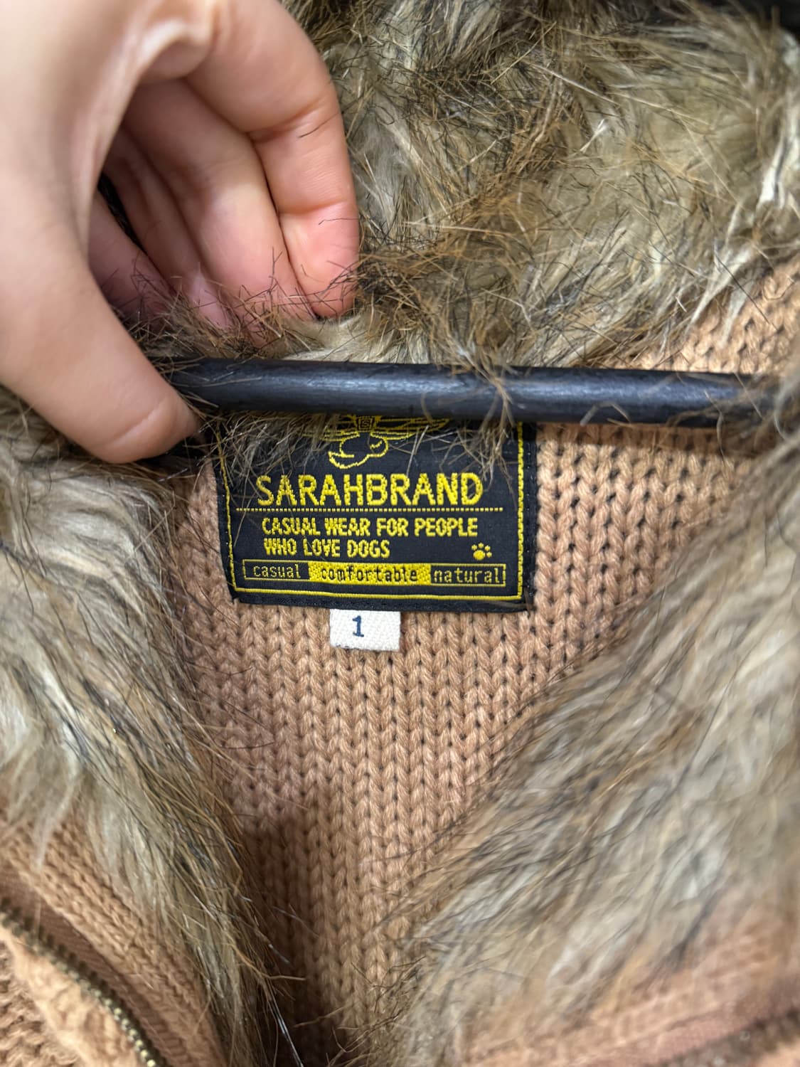 fur trimming point knit hood zip-up  상품이미지8