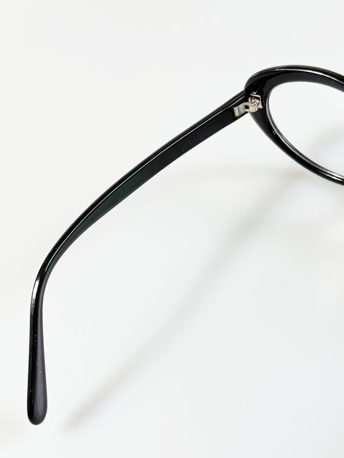 90s 블랙 뿔테 세미 캣아이 프레임 빈티지 안경 상품이미지6