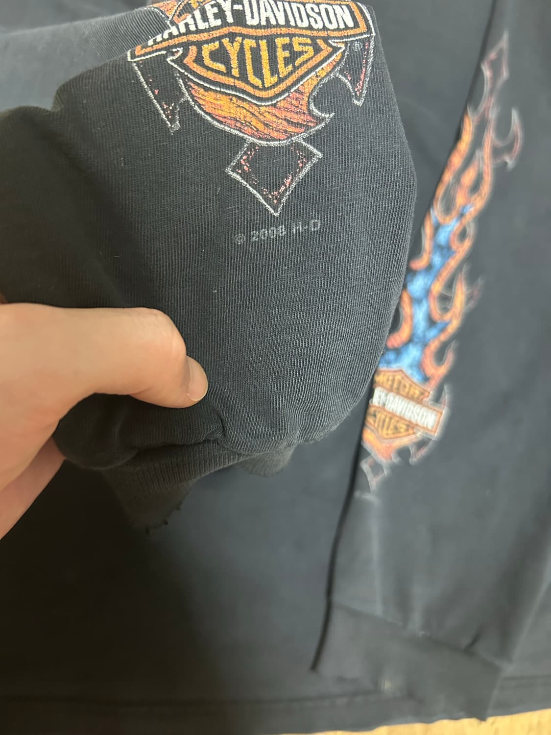 빈티지 할리데이비슨 플레임 트리벌 롱슬리브 상품이미지2