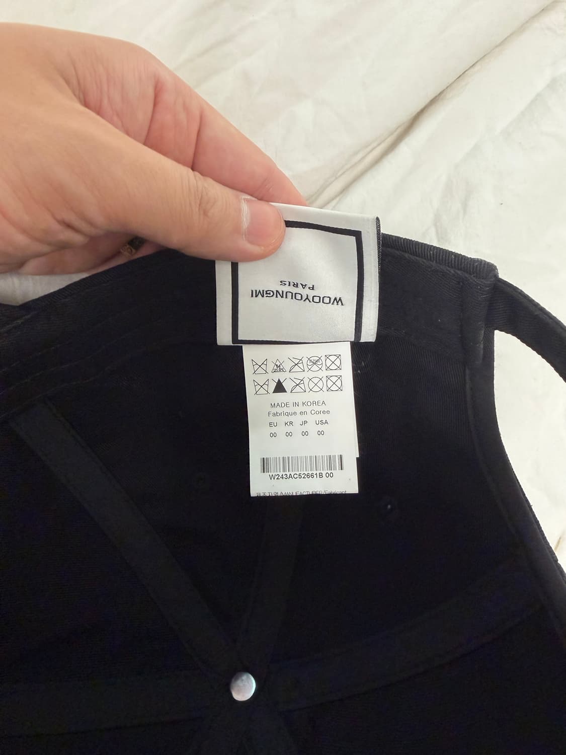 24ss 우영미 정품 볼캡 블랙 상품이미지3