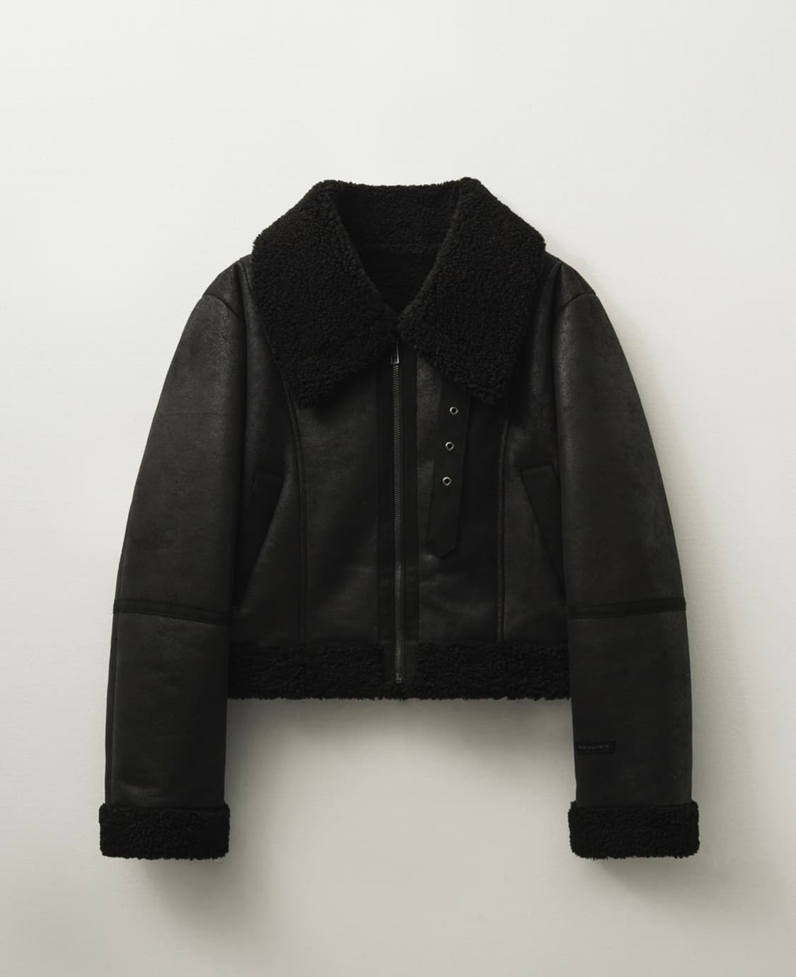 헬레네파리스 피티드 스웨이드 무스탕 [블랙] 상품이미지3