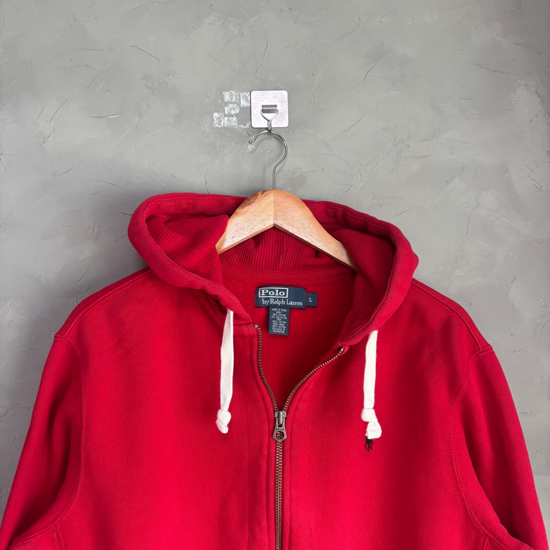 폴로 랄프로렌 써멀 후드집업 레드 빨강 상품이미지2