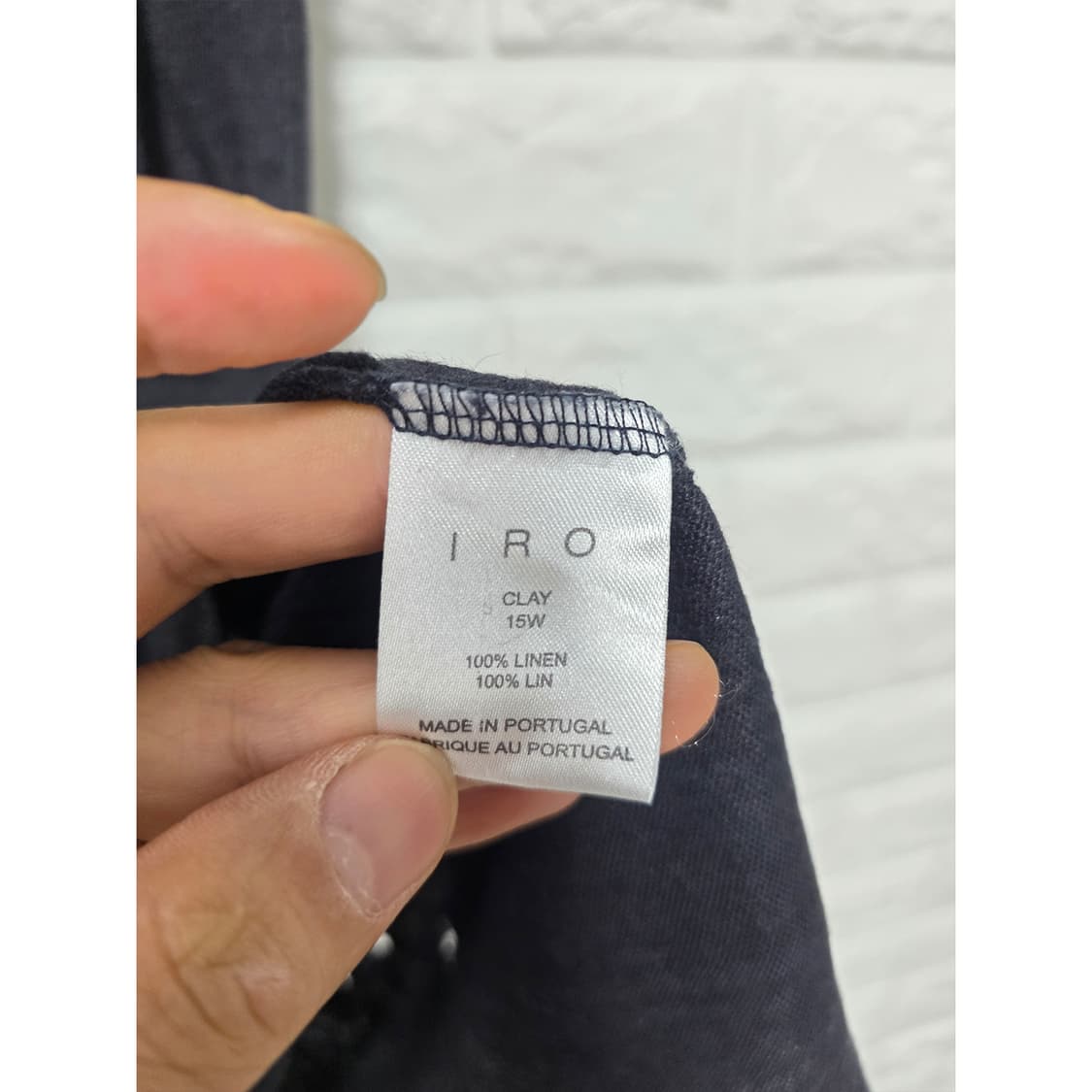 이로 IRO 데미지 티셔츠 XS 블랙 100%린넨 상품이미지3