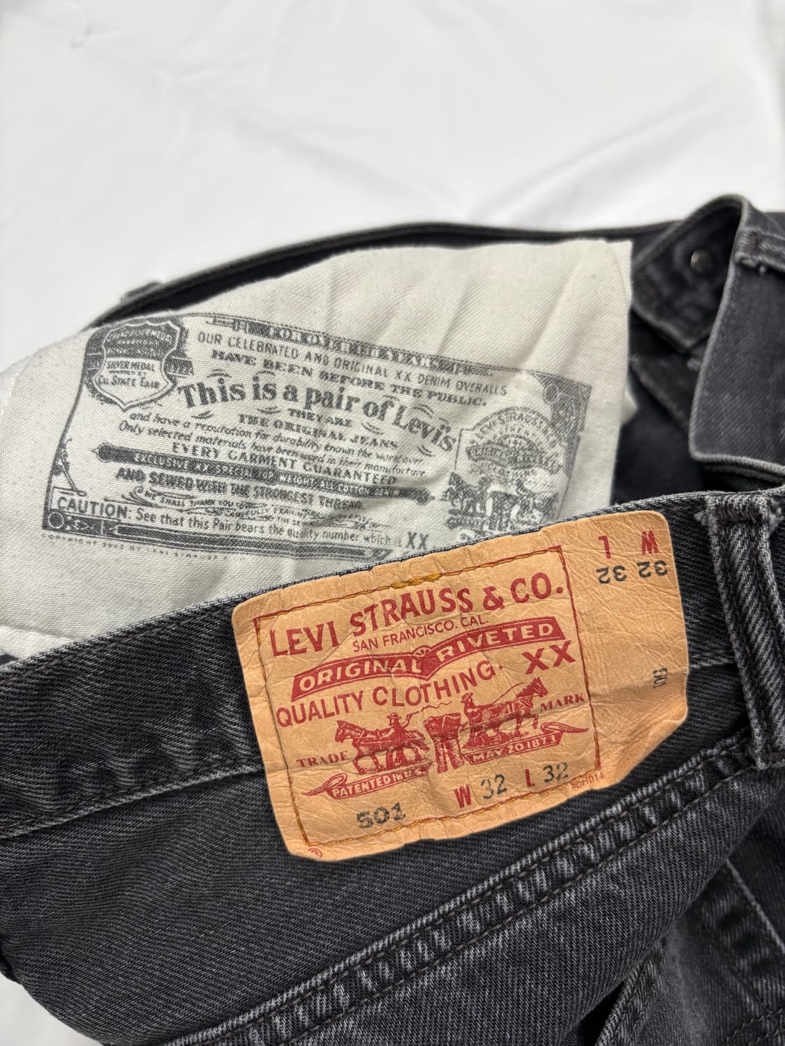 Levis 리바이스 501 블랙 워싱 데님 팬츠 Levis 501 상품이미지7