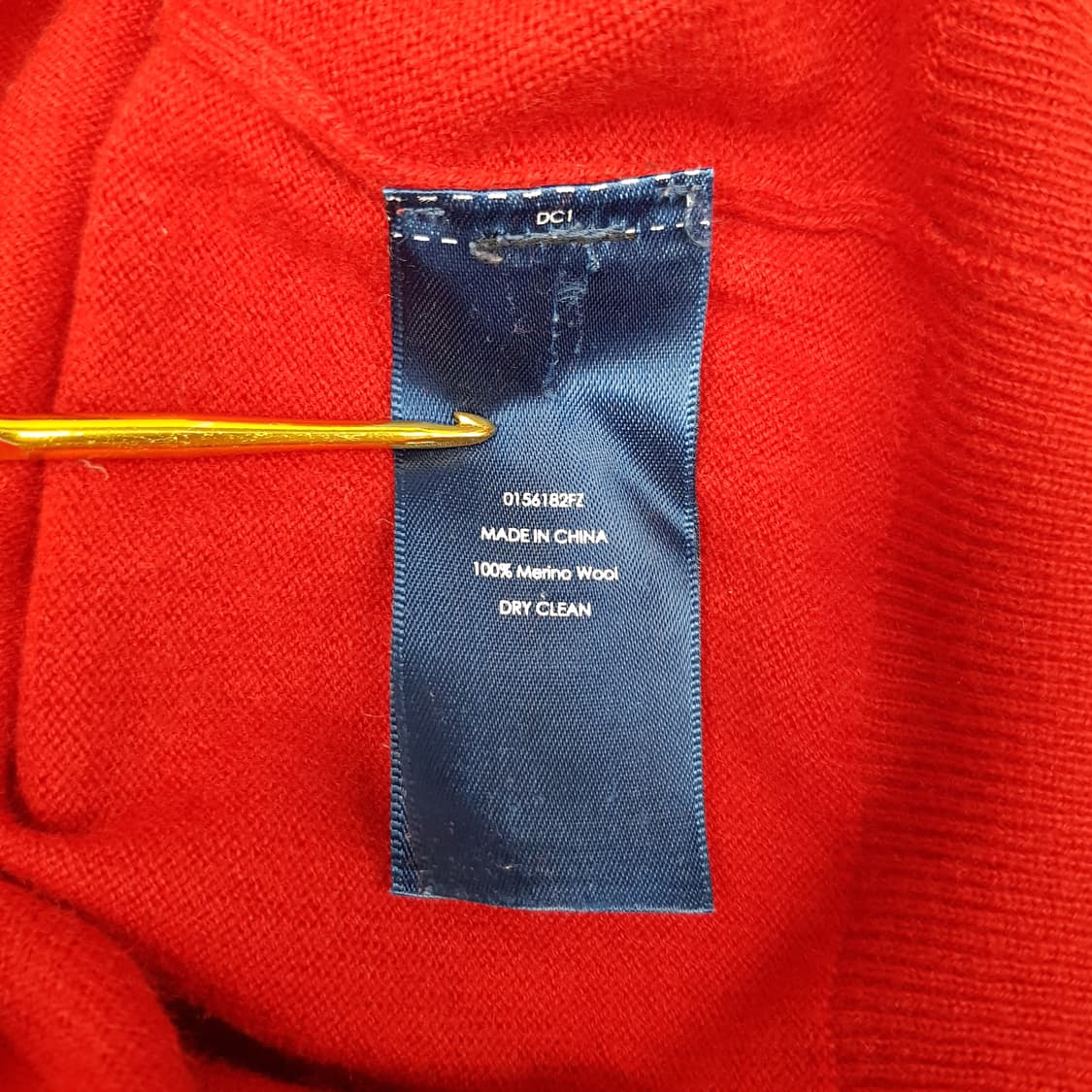 폴로 랄프로렌 레드 브이넥 메리노 울 니트 XL사이즈 상품이미지7
