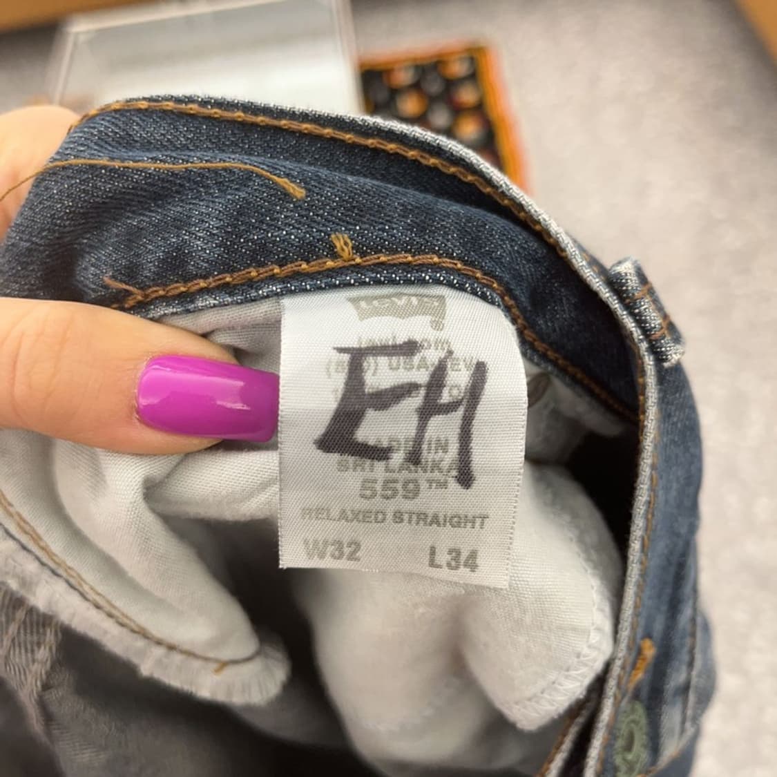리바이스 559 레트로 빈티지 워싱 디테일 데님팬츠 32인치 C07235 상품이미지6
