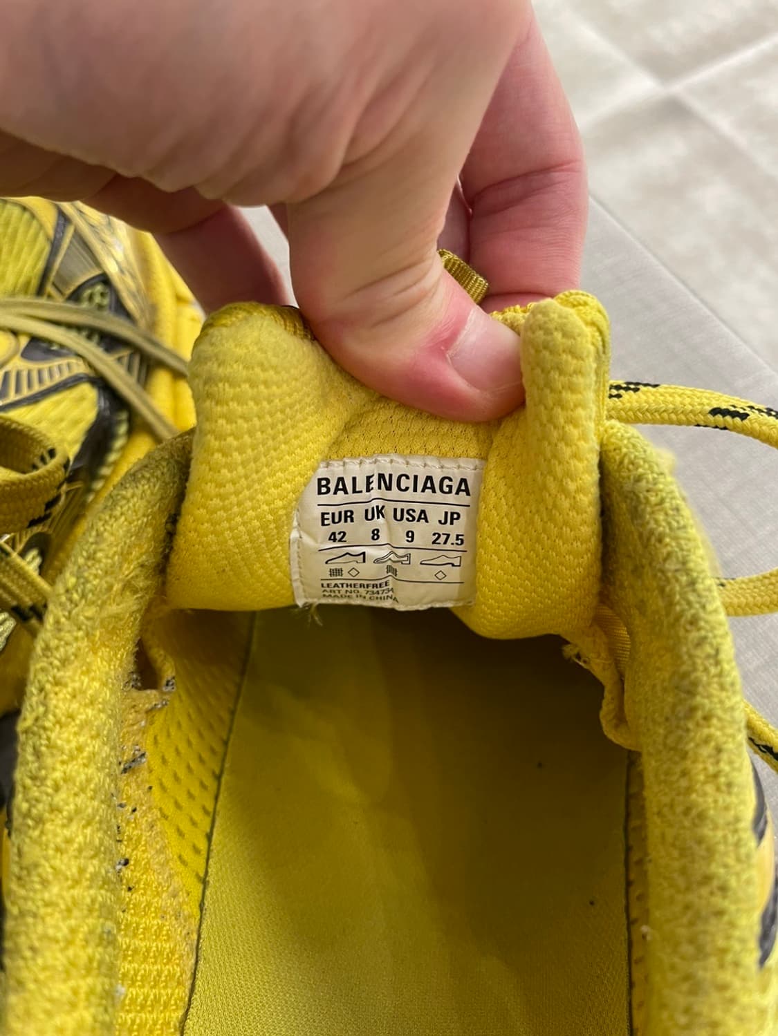 [42] 발렌시아가 3xl 스니커즈 옐로우 상품이미지7