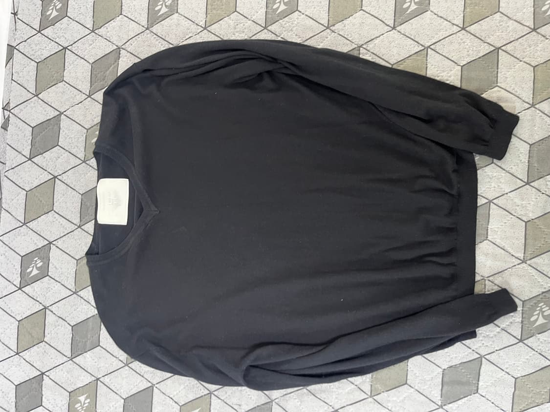 강정석 블랙 브이넥 니트 48 상품이미지1