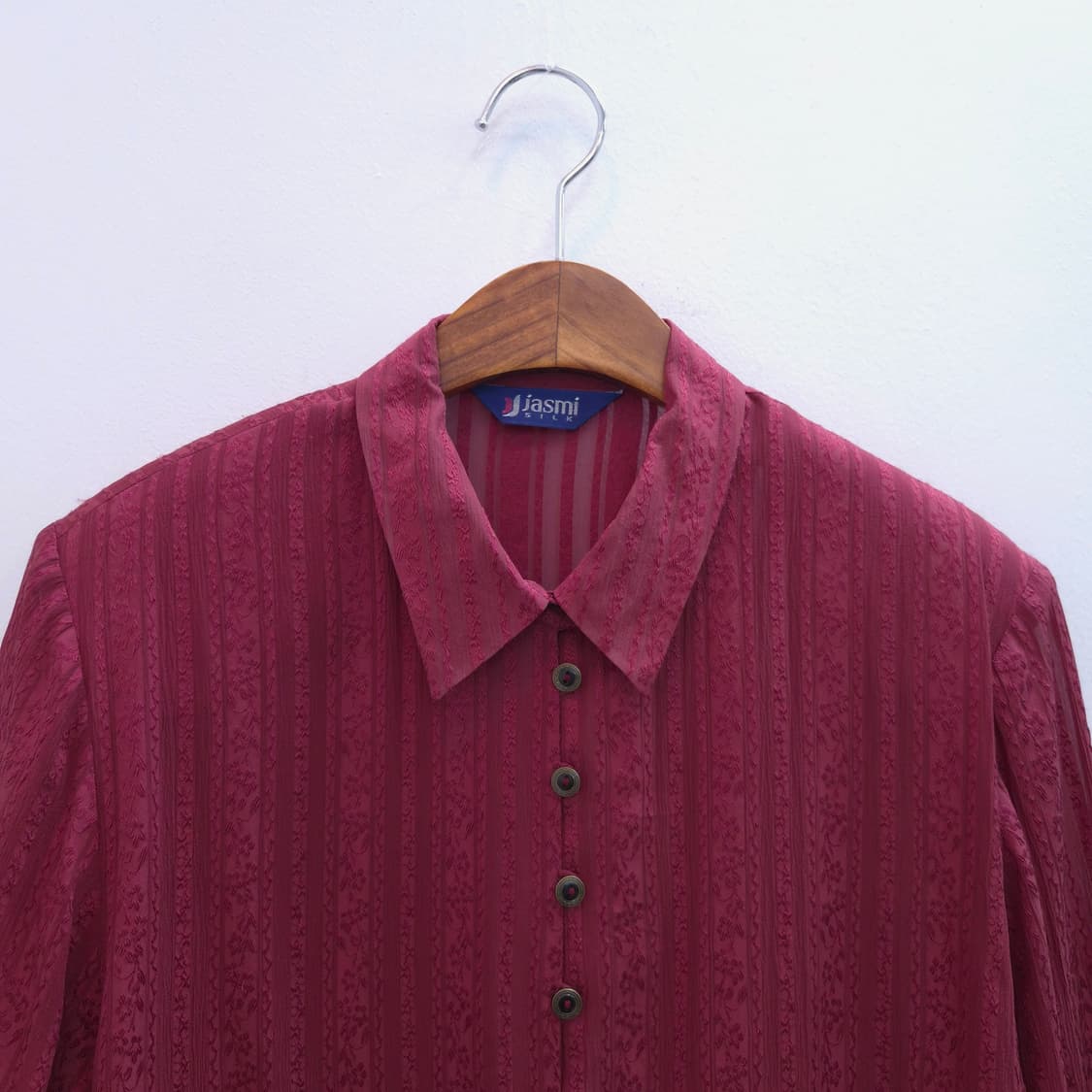 Jasmine SILK 버건디 블라우스 상품이미지2