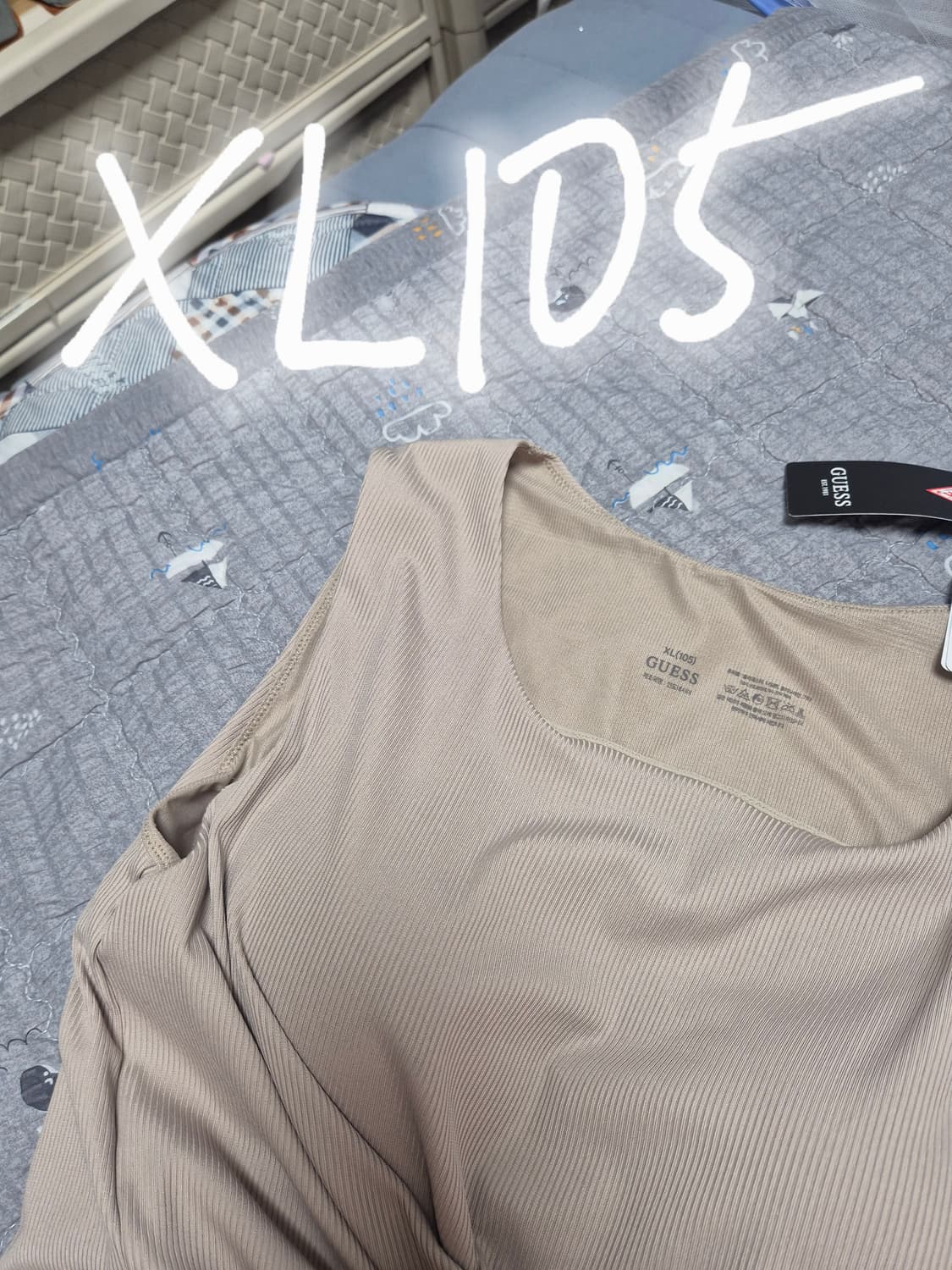 🇹🇷여기보소🇹🇷GUESS 베이지 골지나시105 상품이미지5
