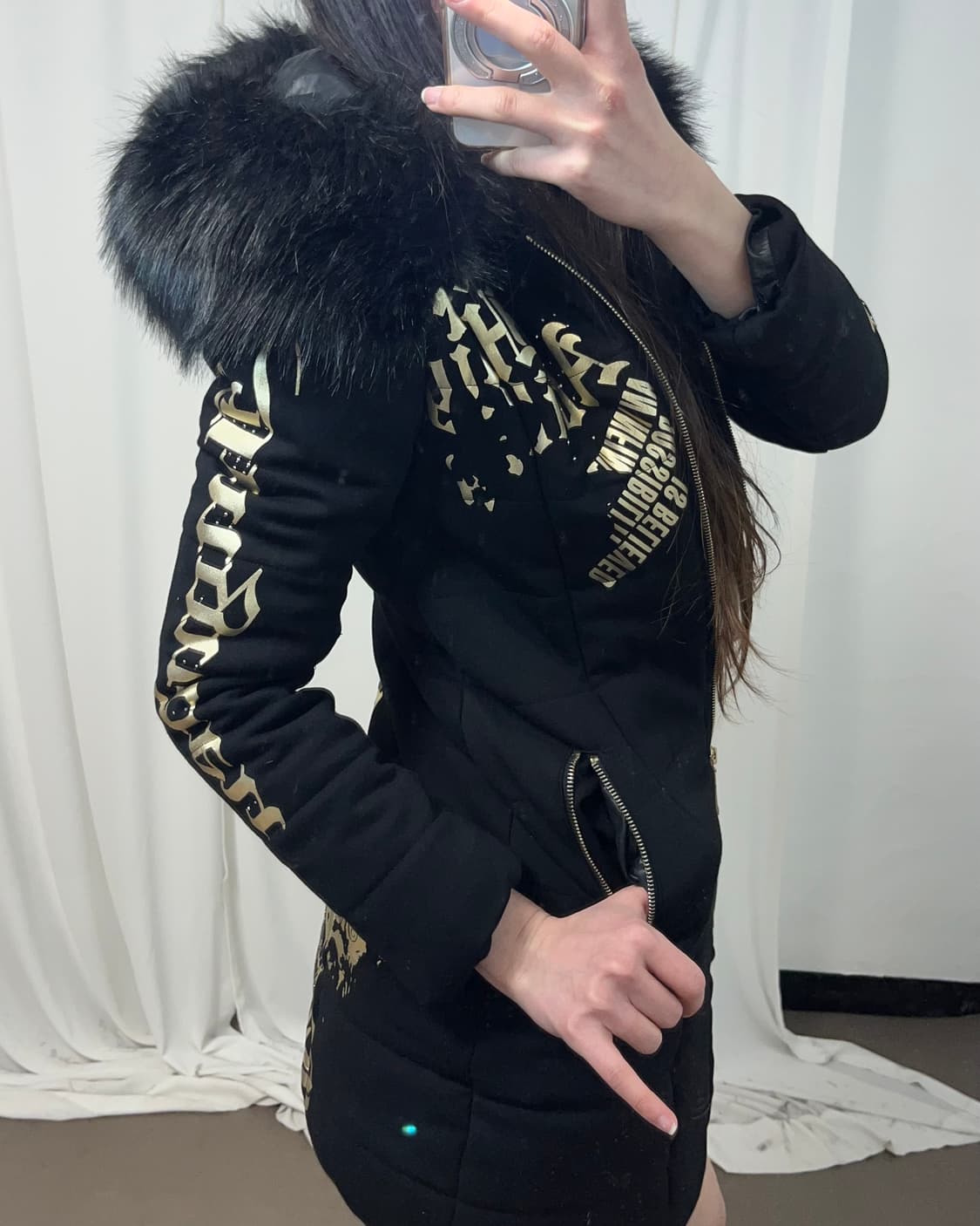 P2K 울프죠 프린팅 패딩 상품이미지4