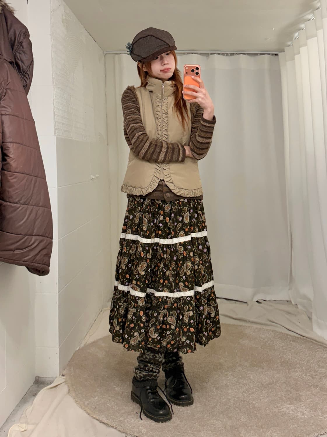 빈티지 브라운 히피 하구미 코디 세트 상품이미지2