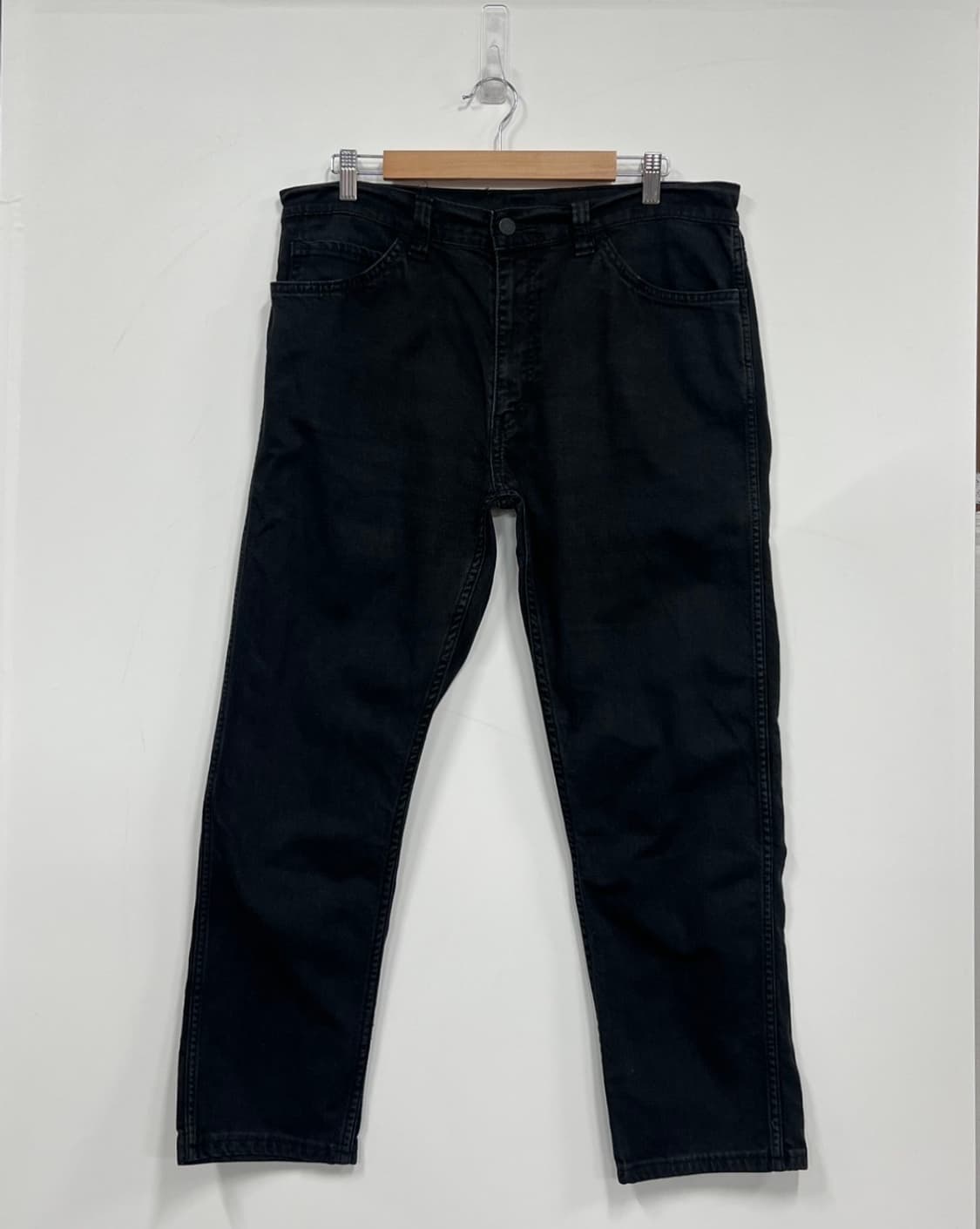 리바이스 508 흑청 레귤러 테이퍼드 블랙 데님 팬츠 상품이미지7