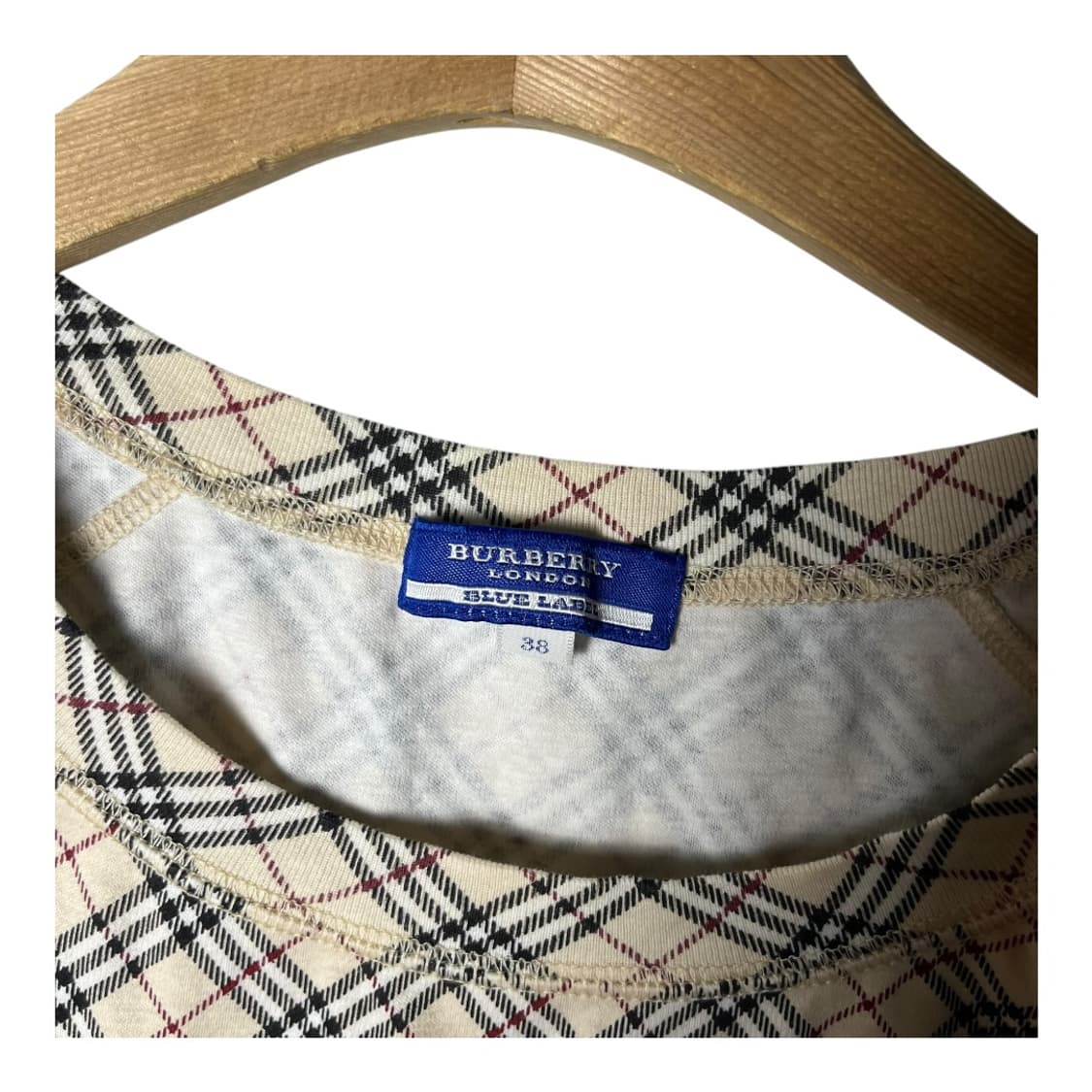 [Burberry] 버버리 블루라벨 아웃스티치 체크 슬리브리스 상품이미지4