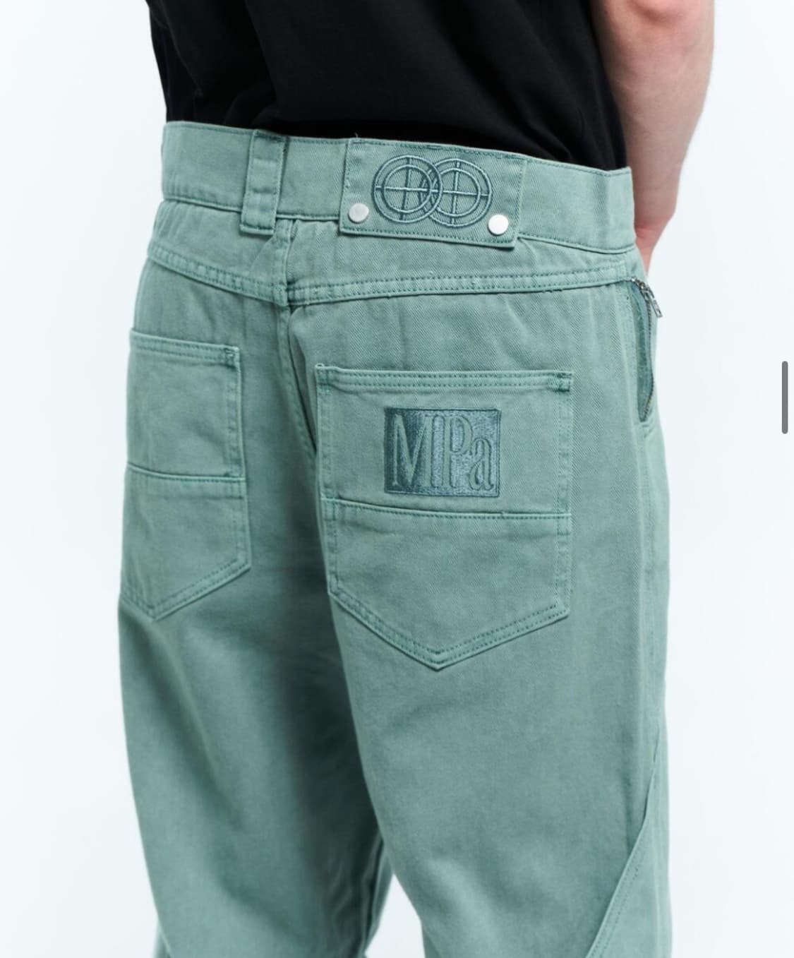 택o새제품) 플라스틱프로덕트 포켓 팬츠 에메랄드 s 상품이미지1