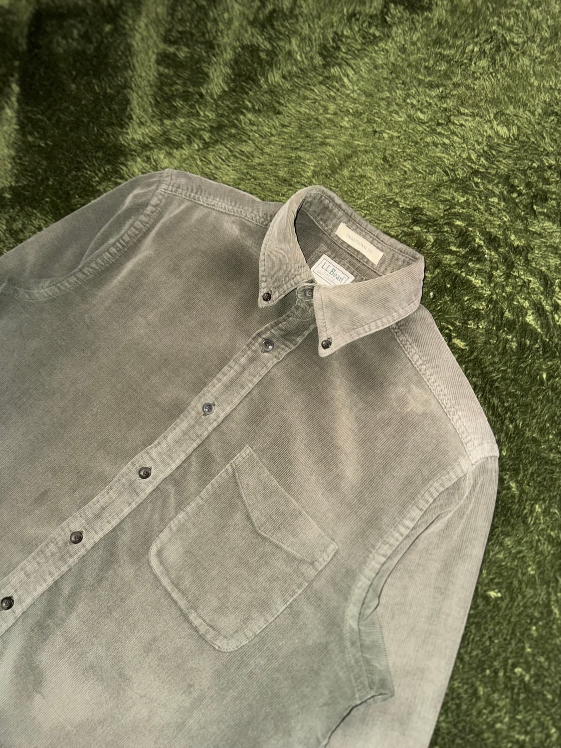 [S] VTG L.L.Bean 엘엘빈 포켓 디테일 코듀로이 셔츠 올리브 상품이미지2