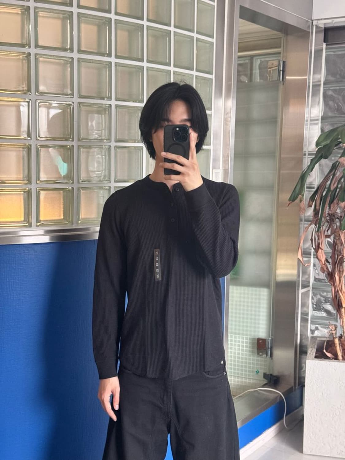 HENLEY NECK TEE 와플 헨리넥 티셔츠 상품이미지5