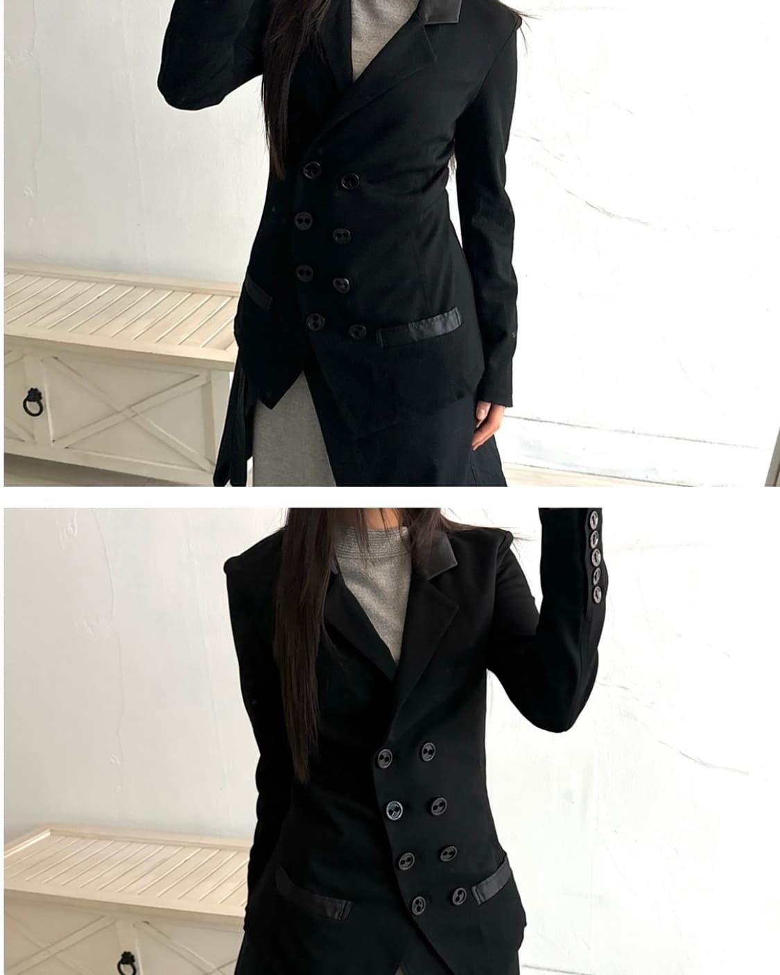 Black Dubble Button Jacket 상품이미지5