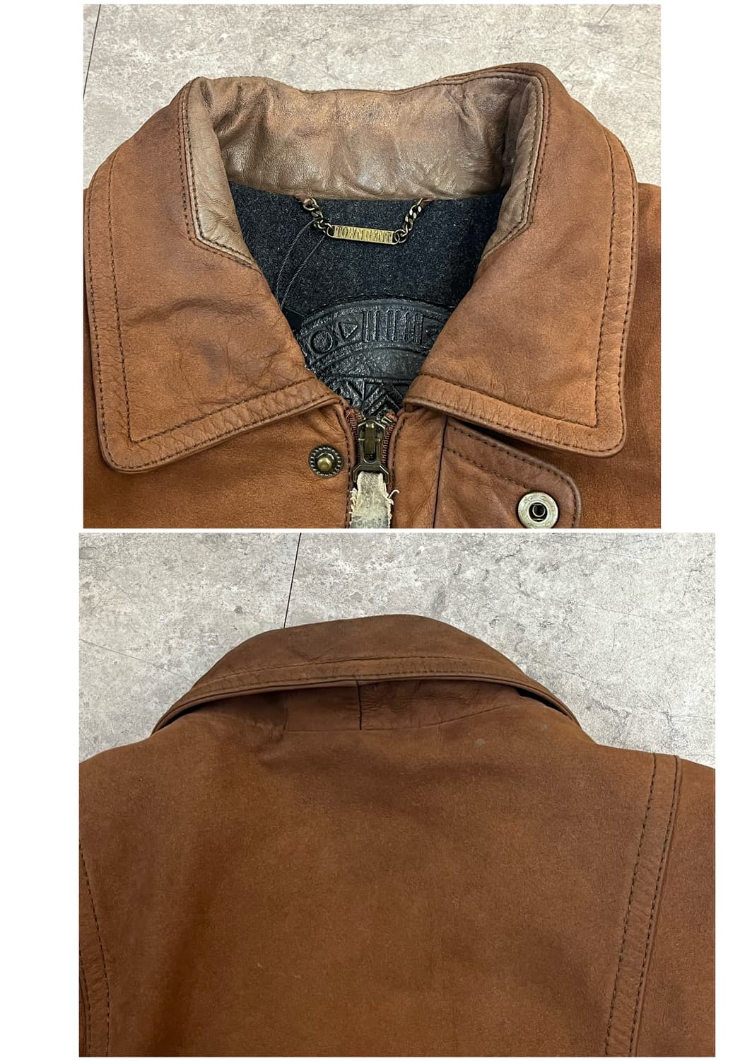 타운젠트 소가죽 레더 자켓 브라운 100 #csz2370 상품이미지5