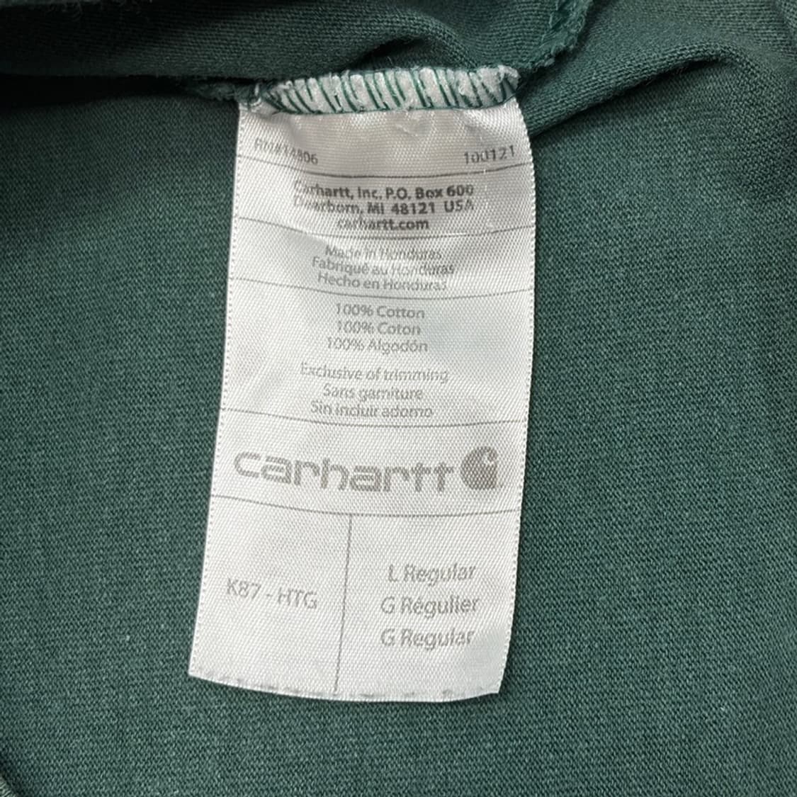 CARHARTT 오리지널 핏 포켓 반팔티 그린 L 상품이미지5