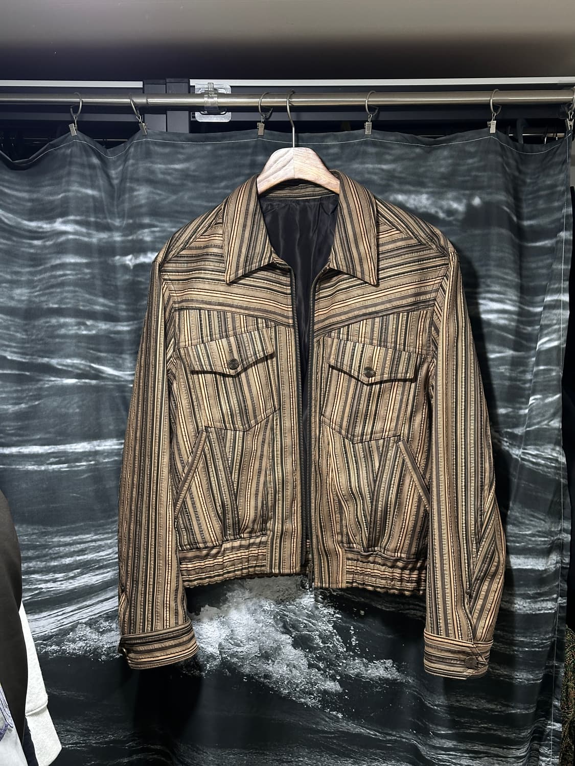 44) 엘무드 로데오 트러커 블루종 자켓 웨스턴 스트라이프 상품이미지2