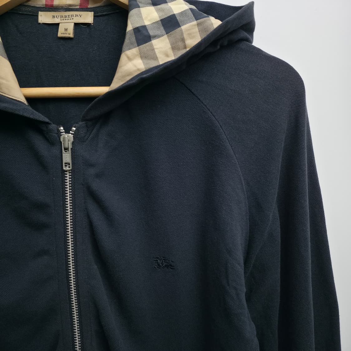[M] 버버리 노바체크 블랙 후드집업 상품이미지4