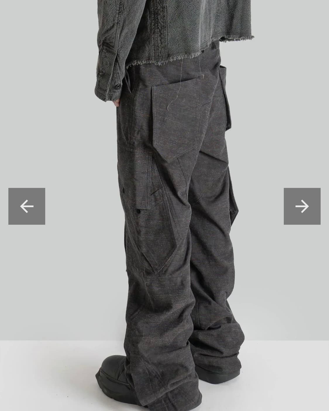 블랙멀 카고팬츠 slub grey s사이즈 상품이미지4