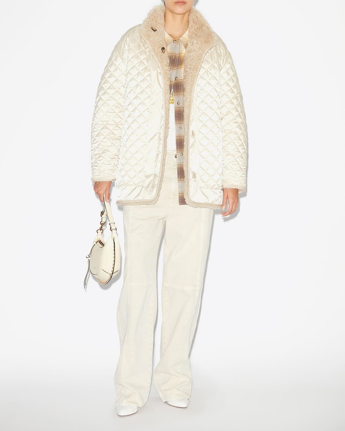 이자벨 마랑 에뚜왈 캐롤리나 리버서블 퍼 코트 자켓 에크루 Isabel  상품이미지5